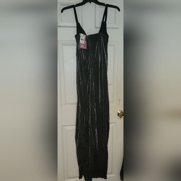 Black/Silver Woman's Evening Dress - Picture 2 of 3